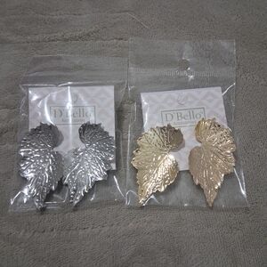 Leaf Shaped Earring For Pierced Ear